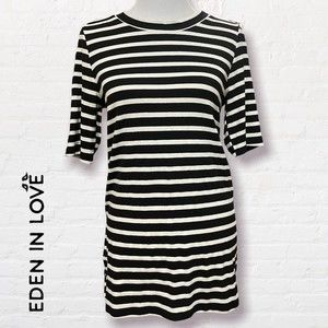 Eden In Love Striped Tunic Sweater Top